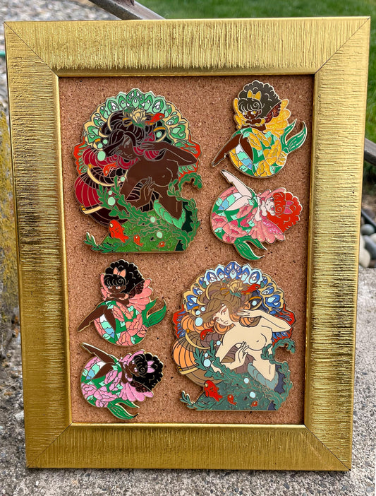 Mysterious Mermaid Selkies (Red Hair, Pink)