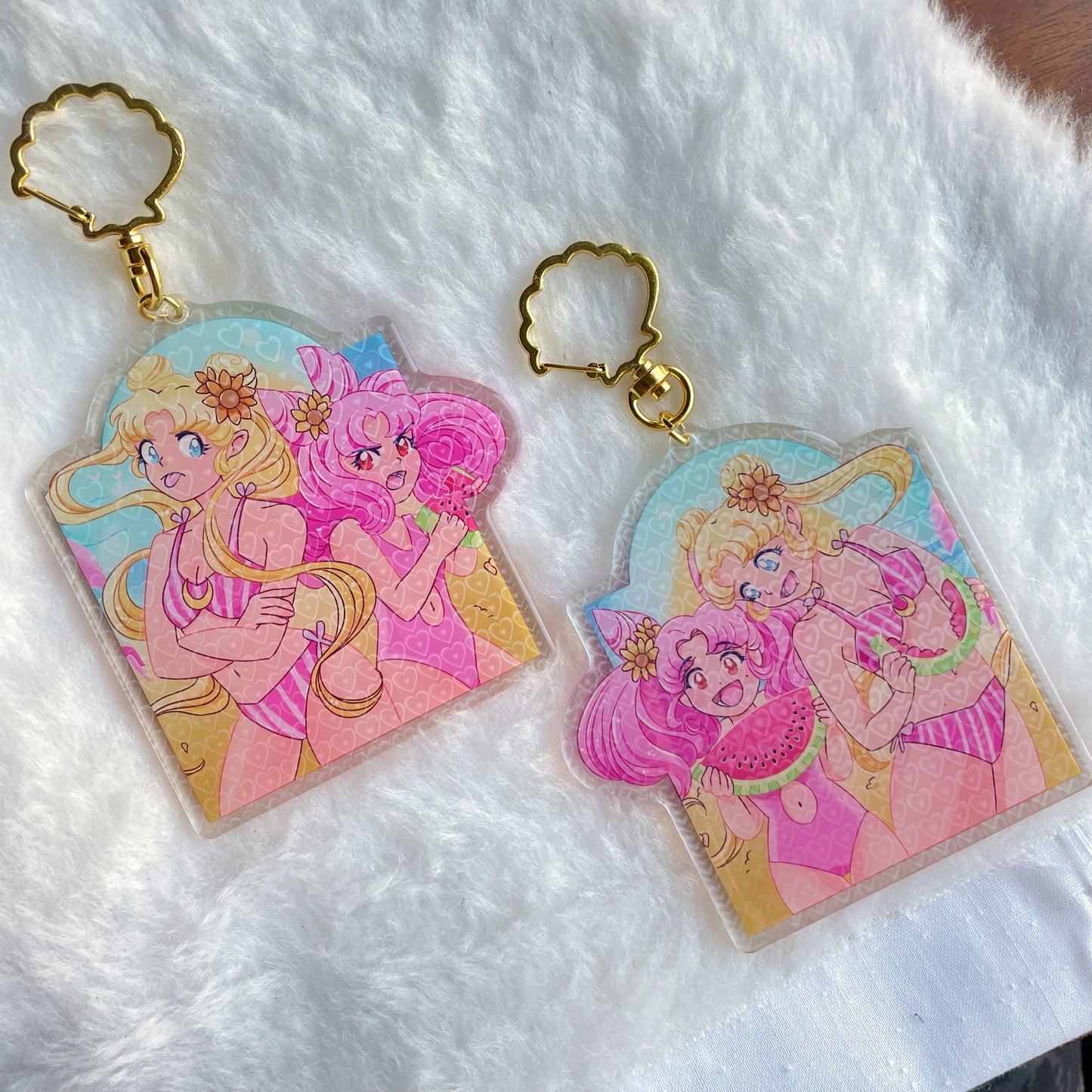 Usa/Chibiusa Beach Keychain