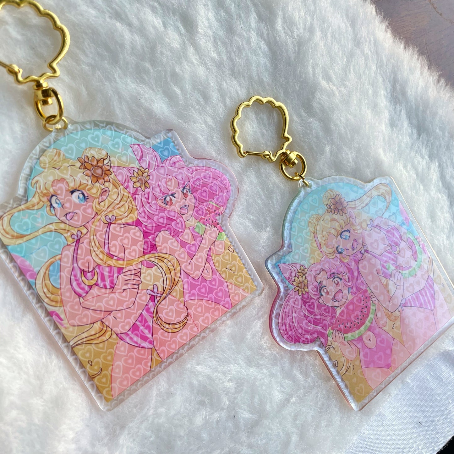 Usa/Chibiusa Beach Keychain
