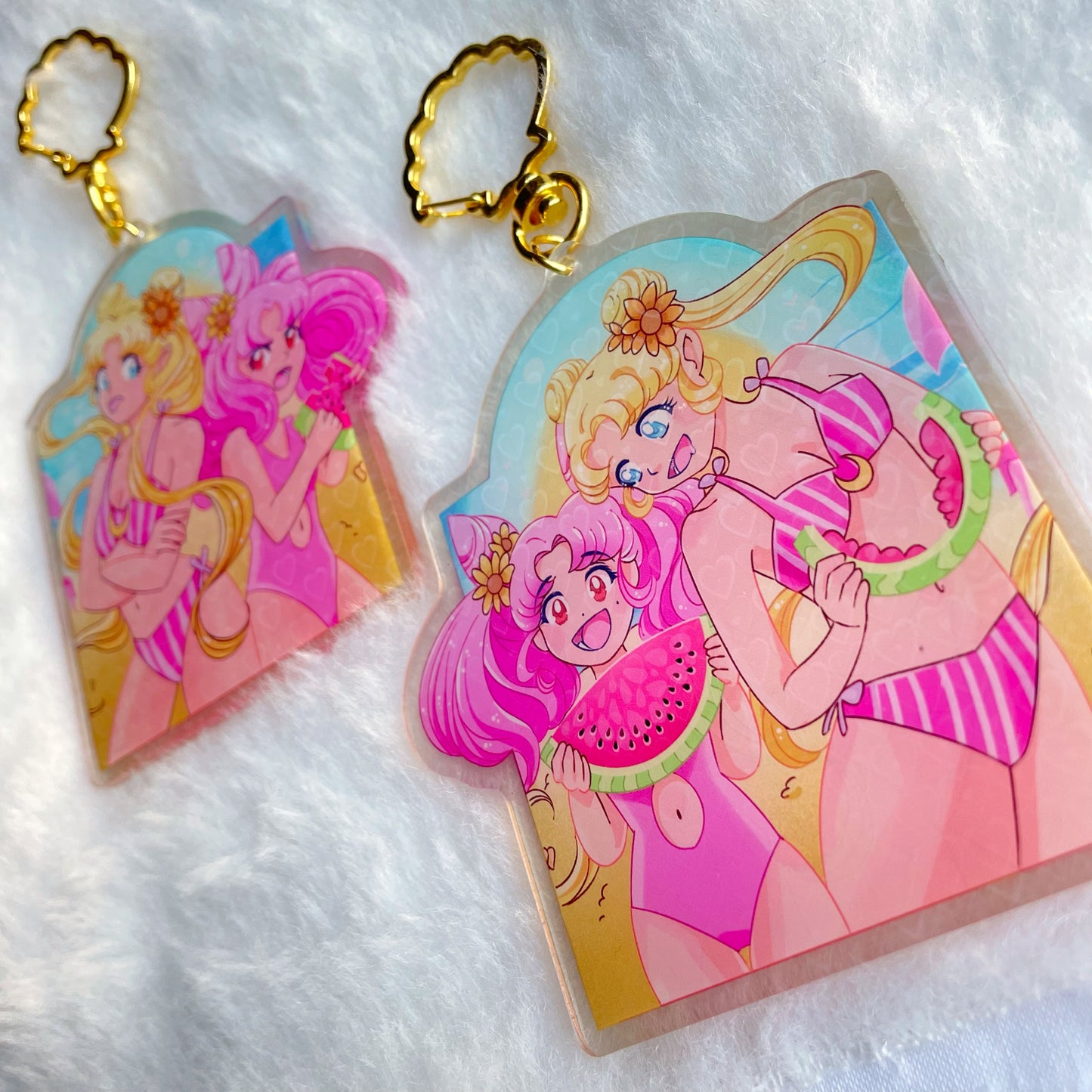 Usa/Chibiusa Beach Keychain