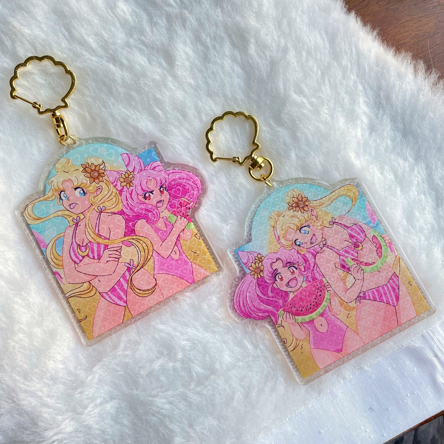 Usa/Chibiusa Beach Keychain