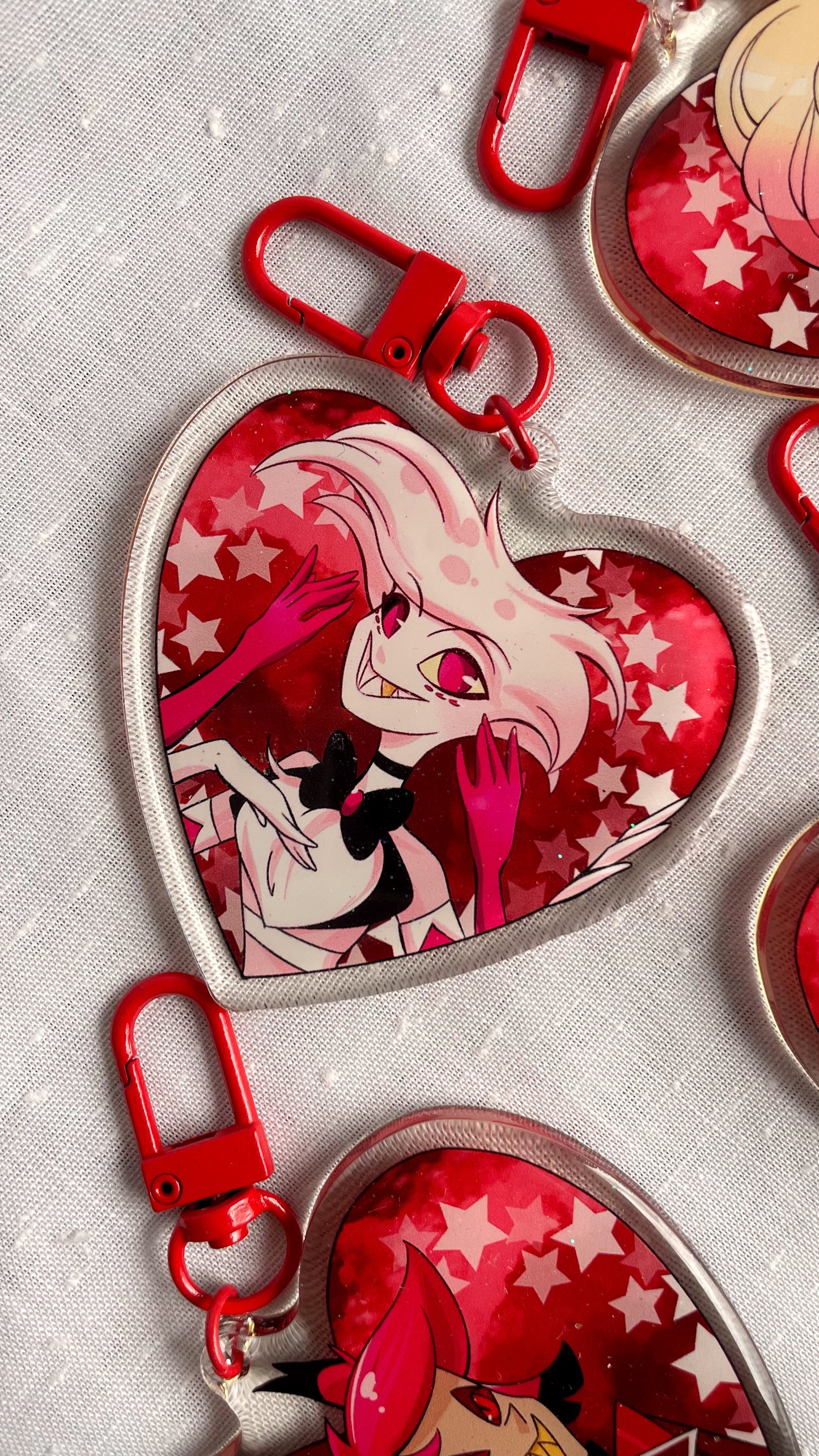 Hazbin Angel Dust Keychain