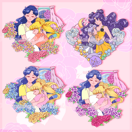 Sticker Catalogue Pg. 4: Miracle of Mothers Love - Ikuko, Luna