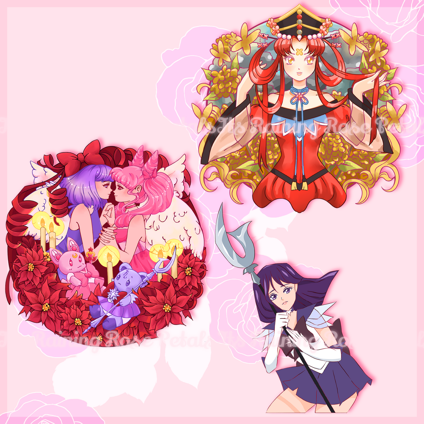 Sticker Catalogue Pg. 6: Kakyuu, Chibiusa, Saturn