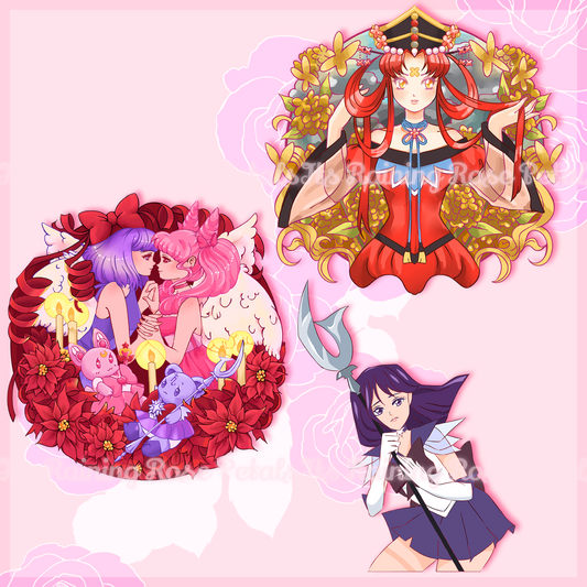 Sticker Catalogue Pg. 6: Kakyuu, Chibiusa, Saturn