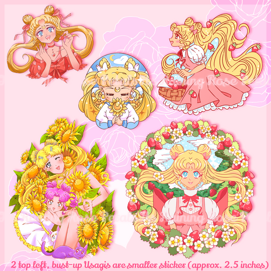 Sticker Catalogue Pg. 32: Sunflowers and Strawberries