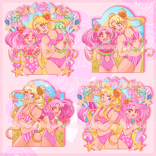 Sticker Catalogue Pg. 33: Beach Girls